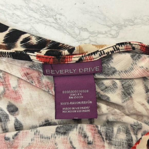 Beverly Drive Short Sleeve Top Womens Plus Sz 1X Belt Accent Waist Tie Blouse​ - Picture 4 of 4